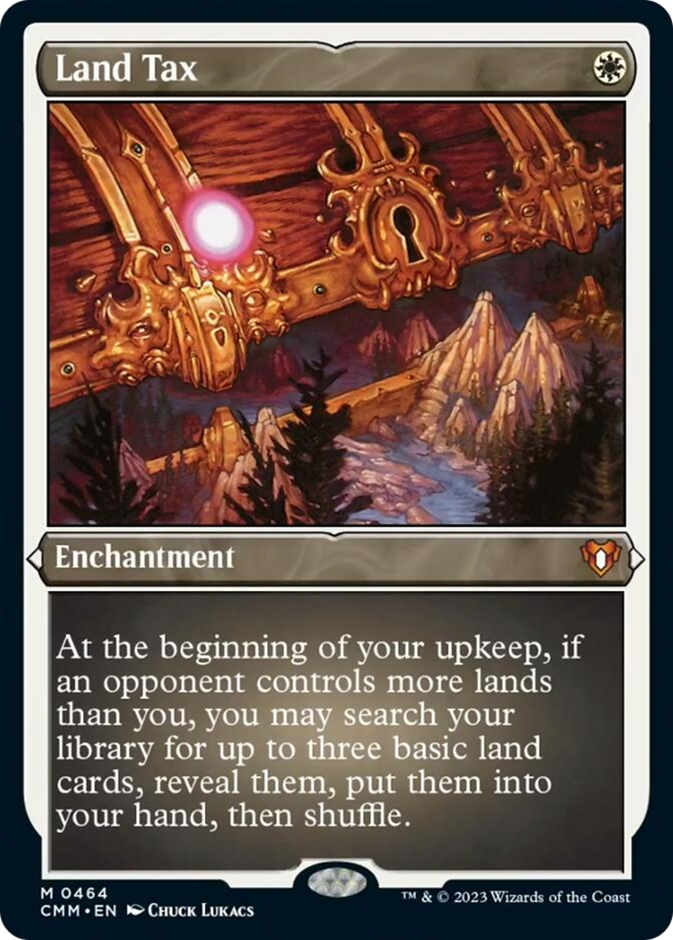 Land Tax (Foil Etched) [Commander Masters] | Spectrum Games