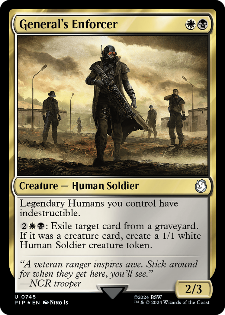 General's Enforcer (Surge Foil) [Fallout] | Spectrum Games