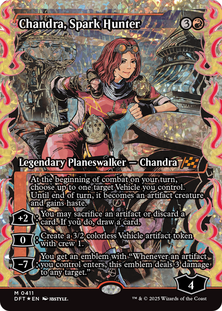 Chandra, Spark Hunter (Showcase) (Fracture Foil) [Aetherdrift] | Spectrum Games