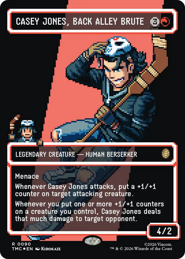 Casey Jones, Back Alley Brute (Borderless) (Surge Foil) [Teenage Mutant Ninja Turtles Commander] | Spectrum Games