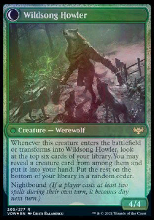 Howlpack Piper // Wildsong Howler [Innistrad: Crimson Vow Prerelease Promos] | Spectrum Games