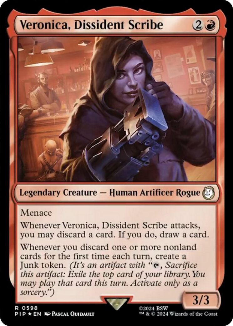 Veronica, Dissident Scribe (Surge Foil) [Fallout] | Spectrum Games