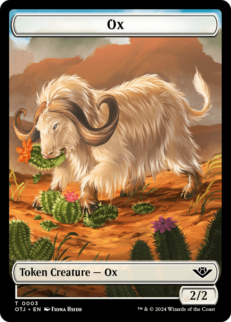 Treasure // Ox Double-Sided Token [Outlaws of Thunder Junction Tokens] | Spectrum Games