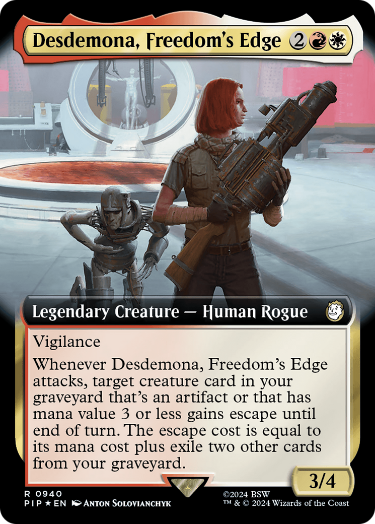 Desdemona, Freedom's Edge (Extended Art) (Surge Foil) [Fallout] | Spectrum Games