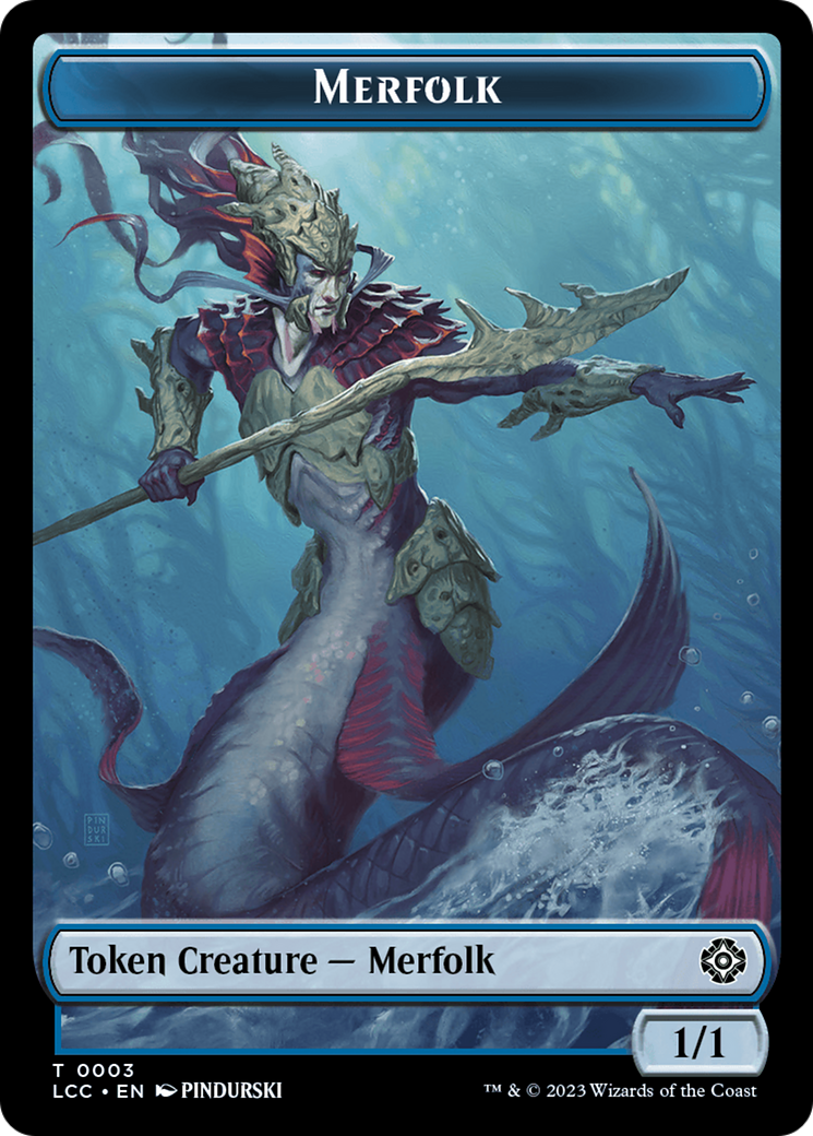 Boar // Merfolk (0003) Double-Sided Token [The Lost Caverns of Ixalan Commander Tokens] | Spectrum Games