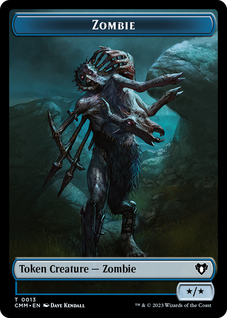 Spirit (0039) // Zombie (0013) Double-Sided Token [Commander Masters Tokens] | Spectrum Games