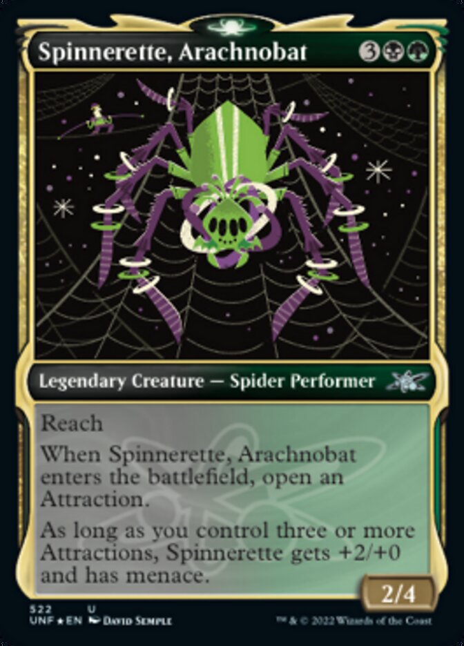 Spinnerette, Arachnobat (Showcase) (Galaxy Foil) [Unfinity] | Spectrum Games