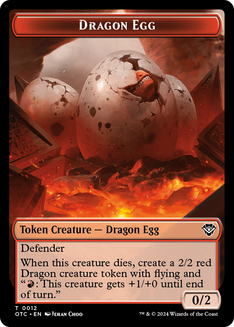 Dragon Egg // Dragon Double-Sided Token [Outlaws of Thunder Junction Commander Tokens] | Spectrum Games