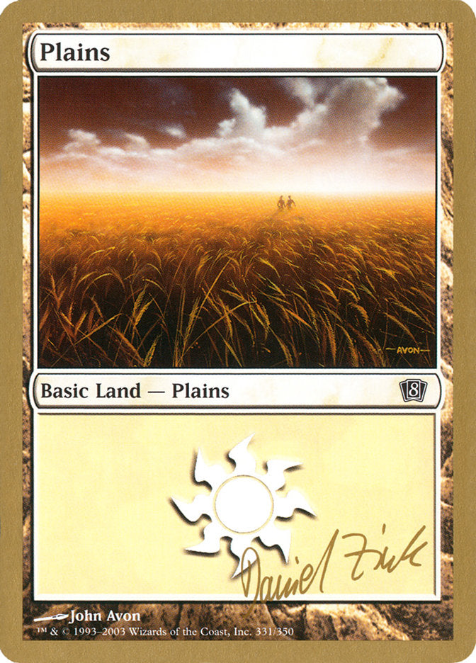 Plains (dz331) (Daniel Zink) [World Championship Decks 2003] | Spectrum Games