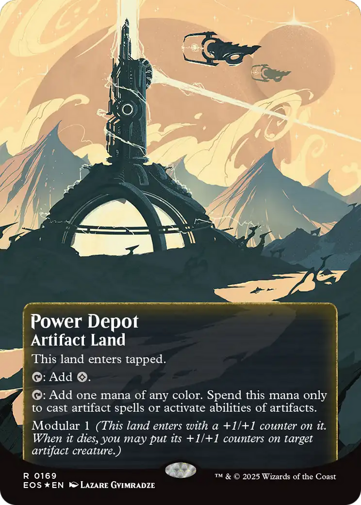 Power Depot (0169) (Borderless) (Galaxy Foil) [Edge of Eternities: Stellar Sights] | Spectrum Games