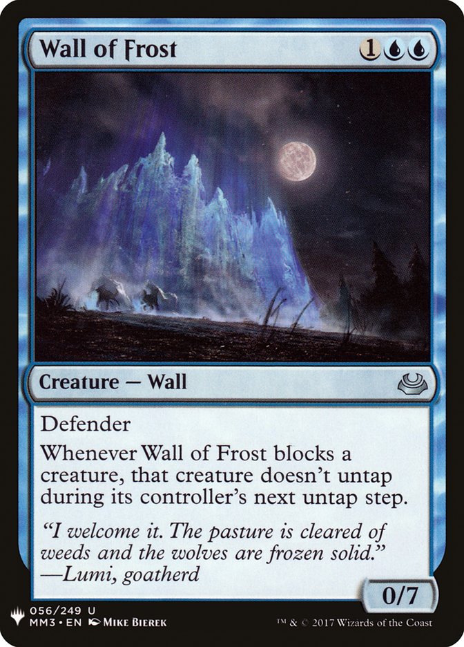 Wall of Frost [Mystery Booster] | Spectrum Games