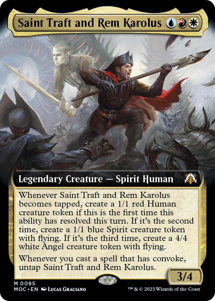 Saint Traft and Rem Karolus (Extended Art) [March of the Machine Commander] | Spectrum Games