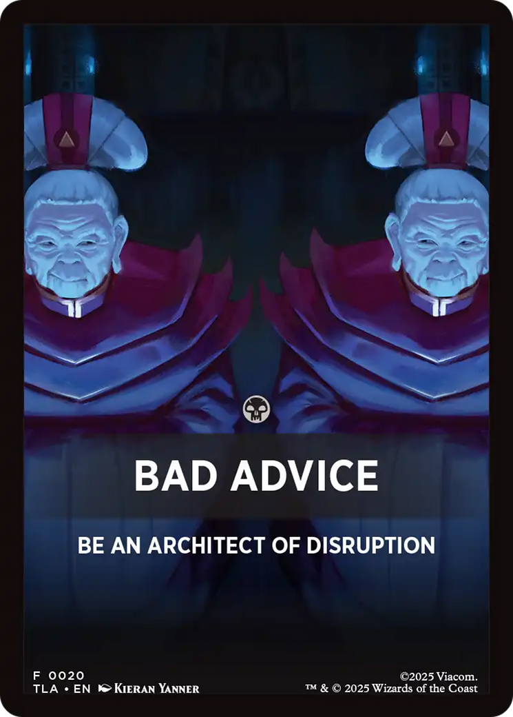Bad Advice Theme Card [Avatar: The Last Airbender Tokens] | Spectrum Games