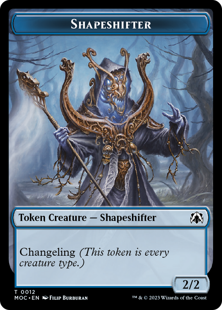 Blood // Shapeshifter Double-Sided Token [March of the Machine Commander Tokens] | Spectrum Games