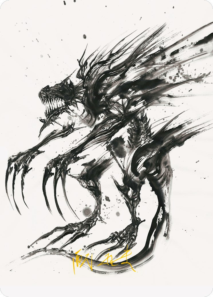 Phyrexian Obliterator Art Card (Gold-Stamped Signature) [Phyrexia: All Will Be One Art Series] | Spectrum Games