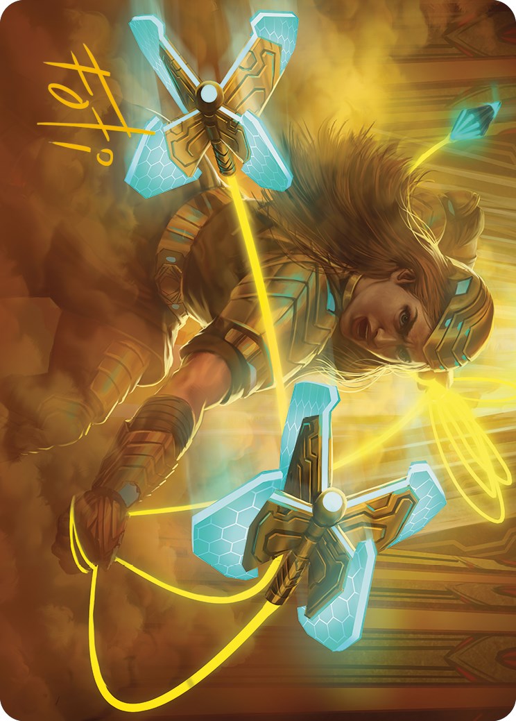 Bladehold War-Whip Art Card (Gold-Stamped Signature) [Phyrexia: All Will Be One Art Series] | Spectrum Games