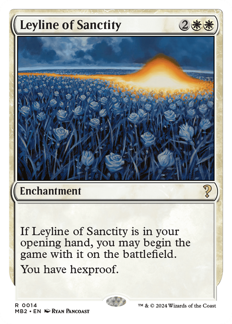 Leyline of Sanctity (White Border) [Mystery Booster 2] | Spectrum Games