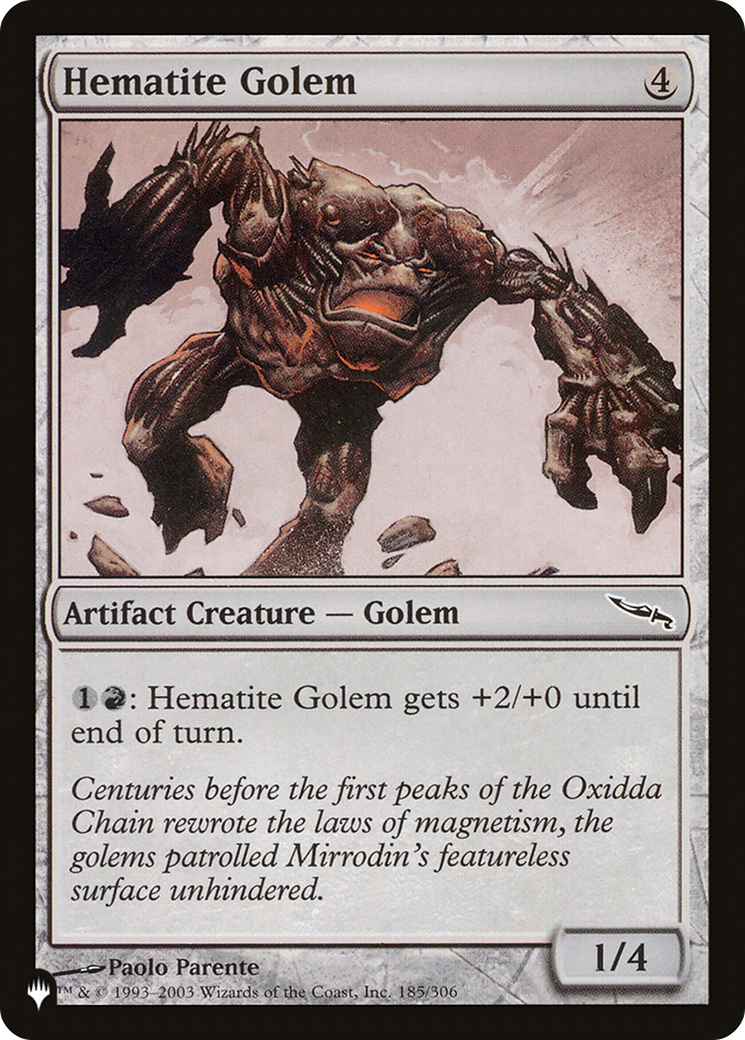 Hematite Golem [The List Reprints] | Spectrum Games