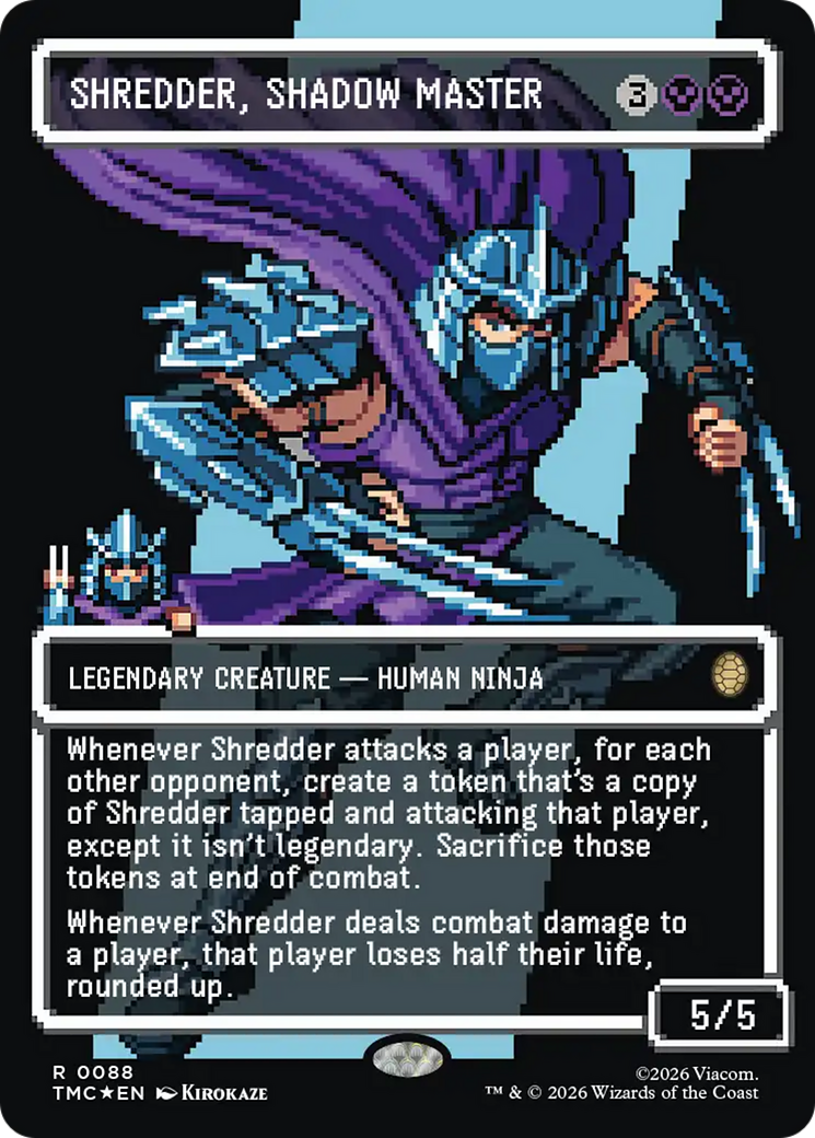 Shredder, Shadow Master (Borderless) (Surge Foil) [Teenage Mutant Ninja Turtles Commander] | Spectrum Games