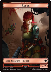 Soldier // Rebel Double-Sided Token (Surge Foil) [FINAL FANTASY Commander Tokens] | Spectrum Games