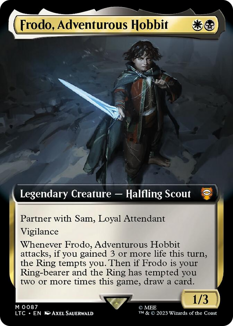 Frodo, Adventurous Hobbit (Extended Art) [The Lord of the Rings: Tales of Middle-Earth Commander] | Spectrum Games