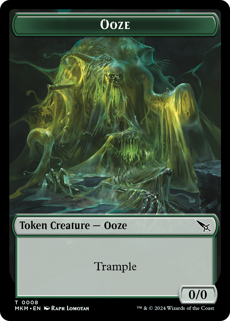 Ooze // A Mysterious Creature Double-Sided Token [Murders at Karlov Manor Tokens] | Spectrum Games