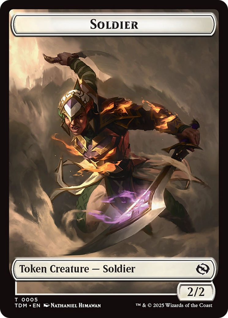Soldier (0004) // Soldier (0005) Double-Sided Token [Tarkir: Dragonstorm Tokens] | Spectrum Games