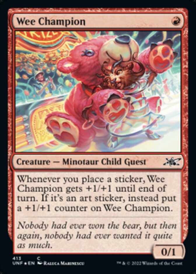 Wee Champion (Galaxy Foil) [Unfinity] | Spectrum Games