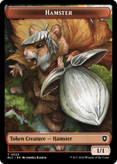 Hamster // Beast (024) Double-Sided Token [Bloomburrow Commander Tokens] | Spectrum Games