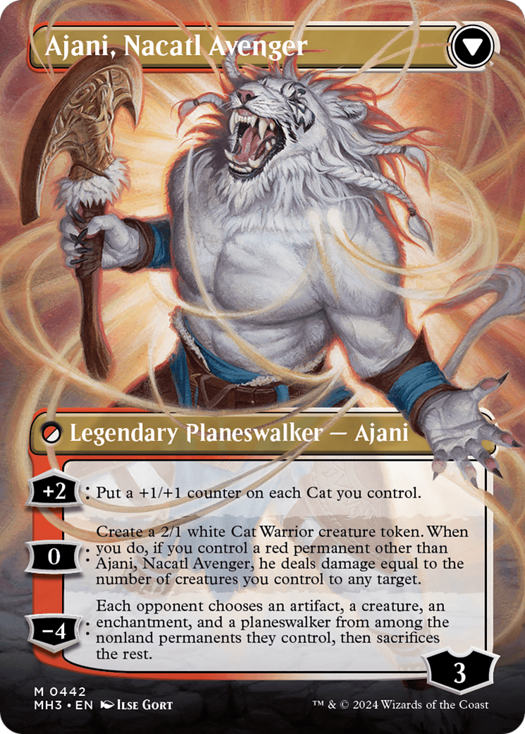 Ajani, Nacatl Pariah // Ajani, Nacatl Avenger (Borderless) [Modern Horizons 3] | Spectrum Games