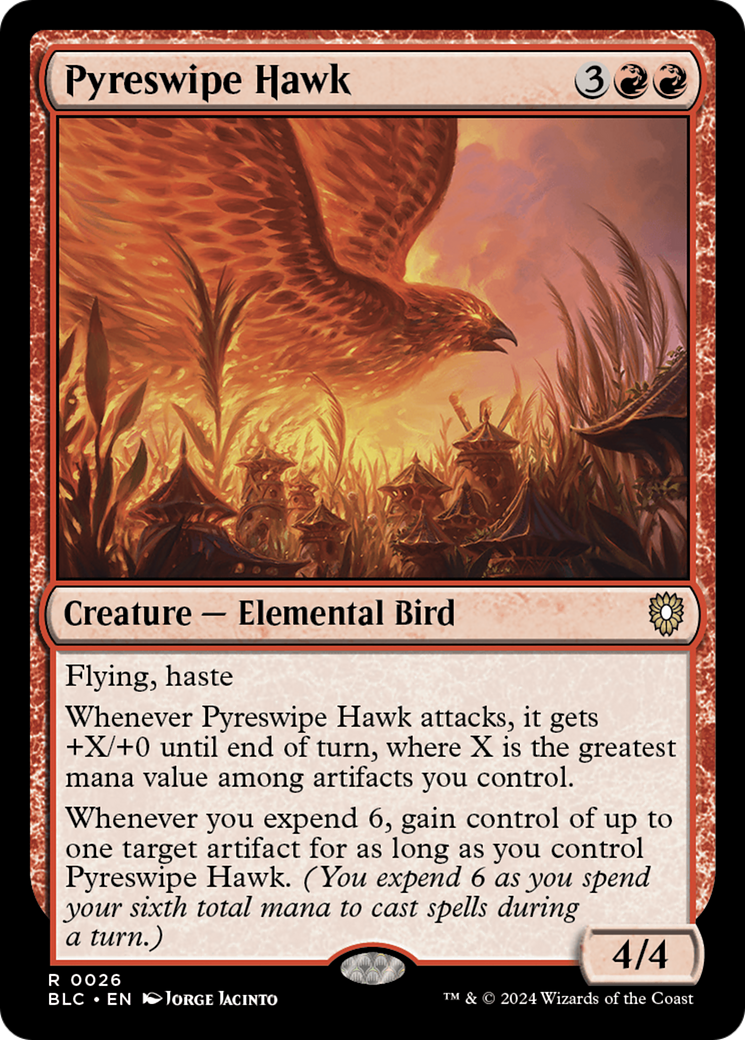 Pyreswipe Hawk [Bloomburrow Commander] | Spectrum Games