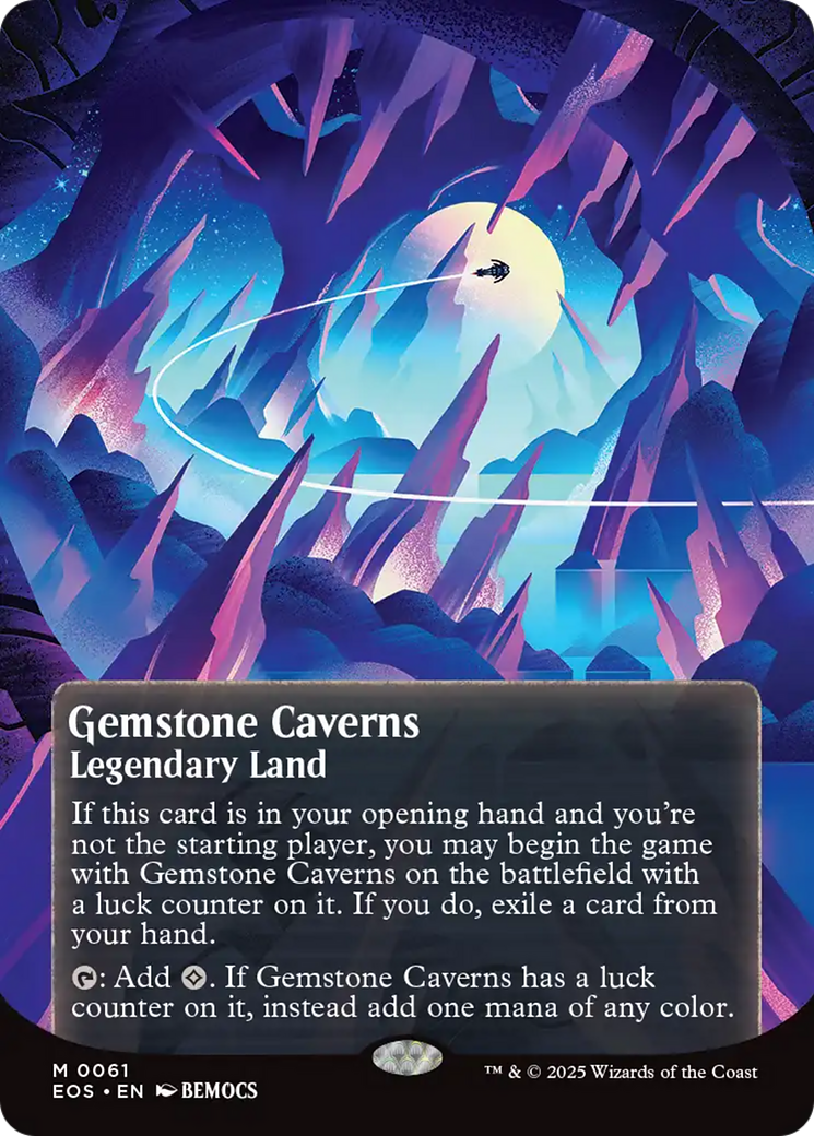 Gemstone Caverns (0061) (Borderless) [Edge of Eternities: Stellar Sights] | Spectrum Games