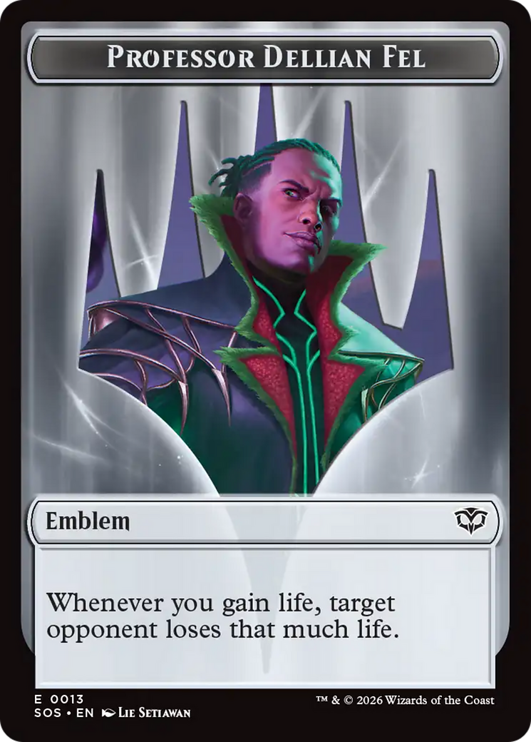 Professor Dellian Fel // Pest (0008) Double-Sided Token [Secrets of Strixhaven Tokens] | Spectrum Games
