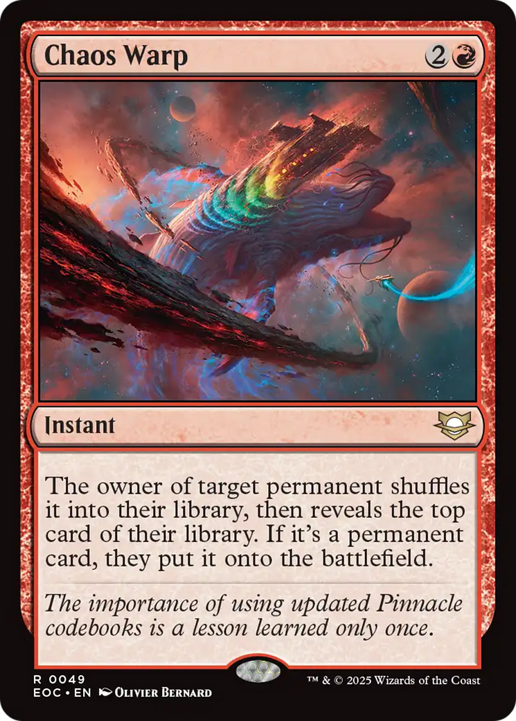 Chaos Warp [Edge of Eternities Commander] | Spectrum Games
