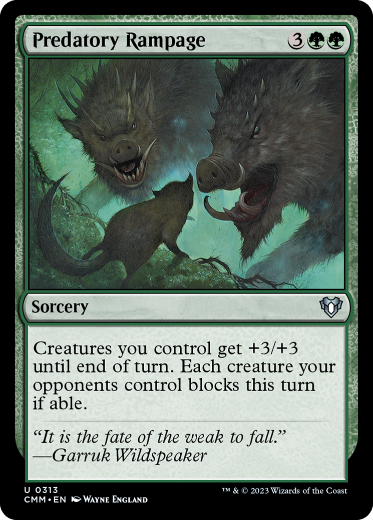 Predatory Rampage [Commander Masters] | Spectrum Games