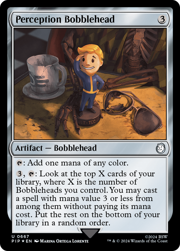 Perception Bobblehead (Surge Foil) [Fallout] | Spectrum Games