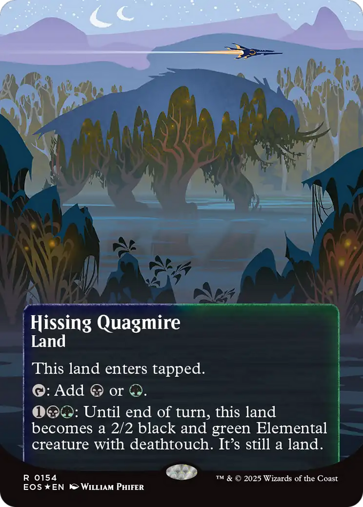 Hissing Quagmire (0154) (Borderless) (Galaxy Foil) [Edge of Eternities: Stellar Sights] | Spectrum Games