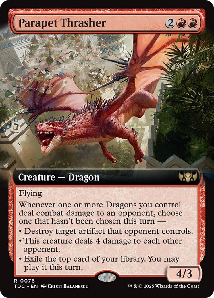 Parapet Thrasher (Extended Art) [Tarkir: Dragonstorm Commander] | Spectrum Games