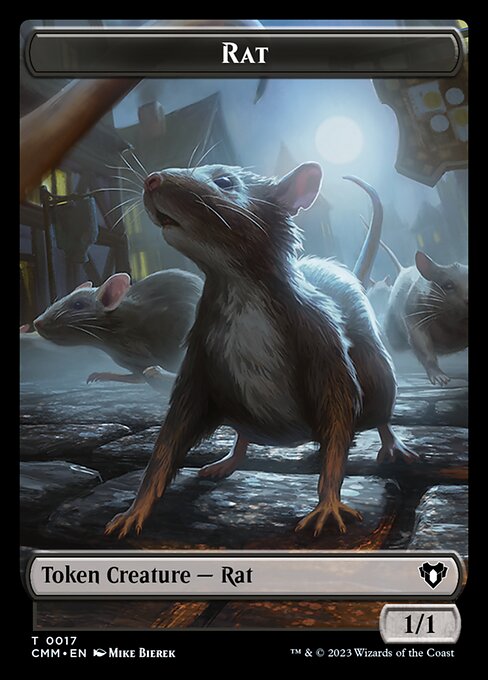 City's Blessing // Rat Double-Sided Token [Commander Masters Tokens] | Spectrum Games