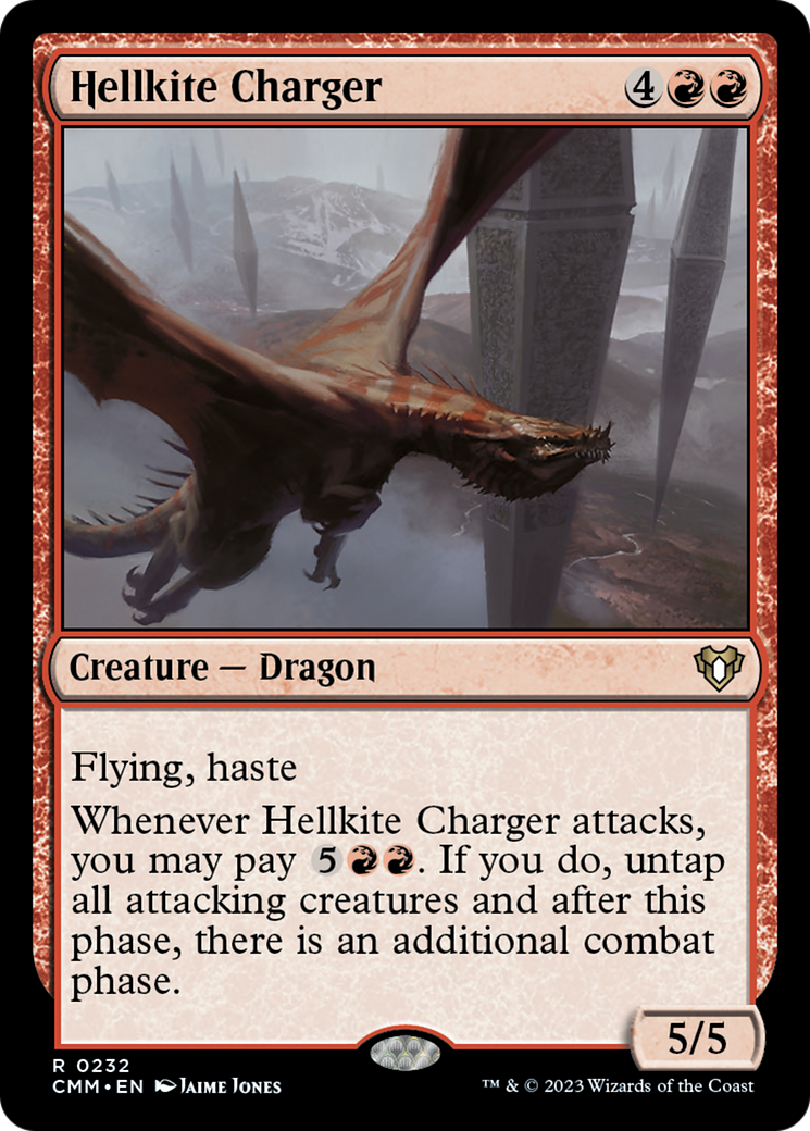 Hellkite Charger (Foil Etched) [Commander Masters] | Spectrum Games