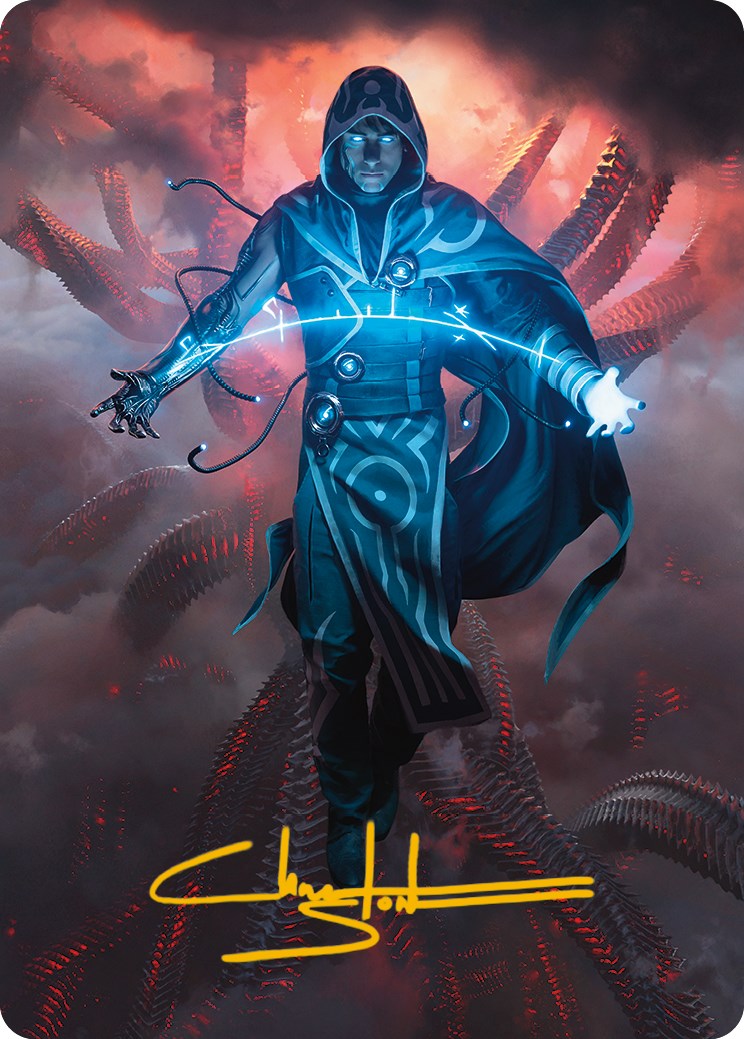 Jace, the Perfected Mind Art Card (Gold-Stamped Signature) [Phyrexia: All Will Be One Art Series] | Spectrum Games