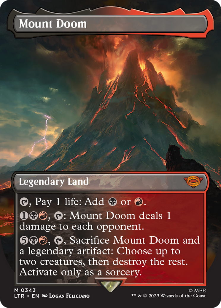 Mount Doom (Borderless Alternate Art) [The Lord of the Rings: Tales of Middle-Earth] | Spectrum Games