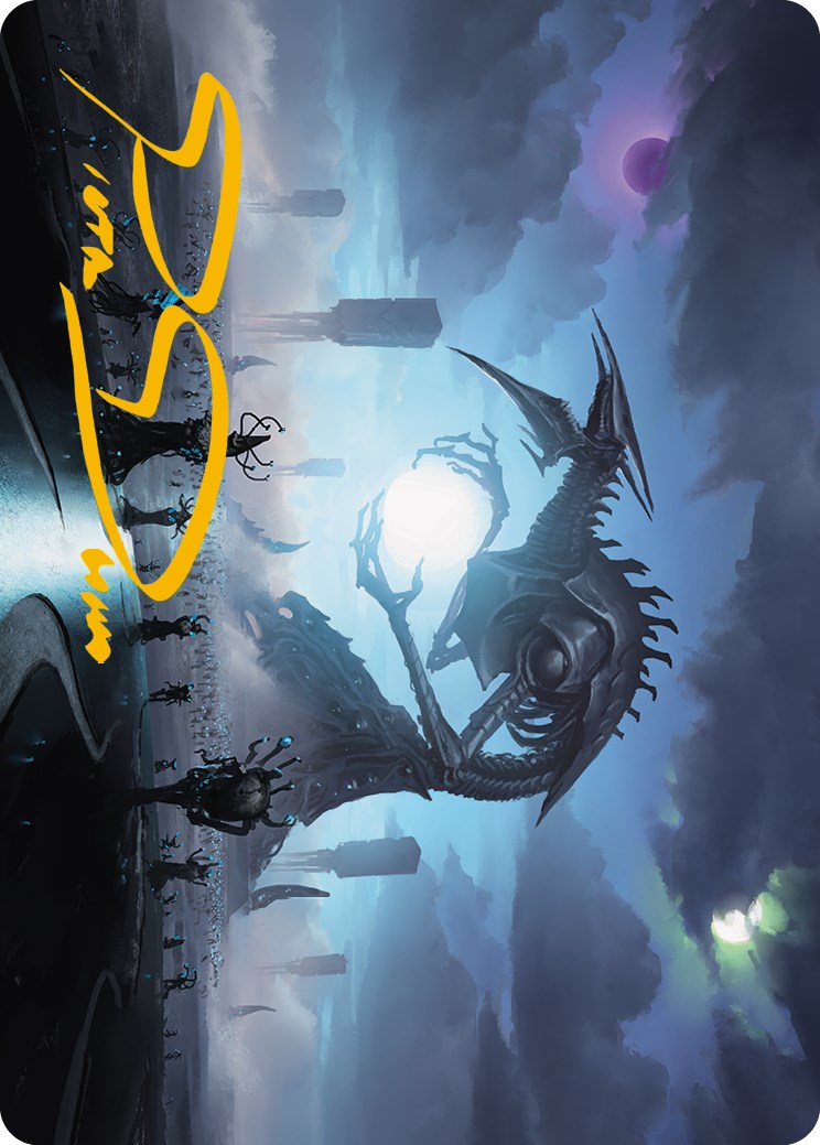 Blue Sun's Twilight Art Card (Gold-Stamped Signature) [Phyrexia: All Will Be One Art Series] | Spectrum Games