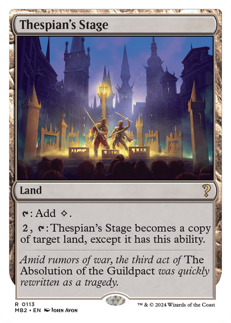 Thespian's Stage (White Border) [Mystery Booster 2] | Spectrum Games