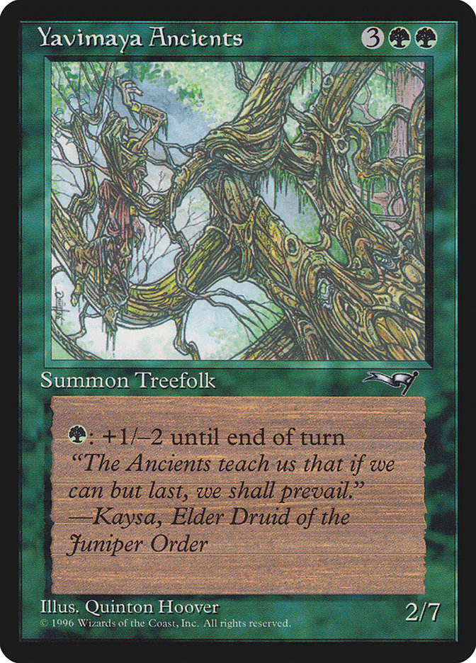 Yavimaya Ancients (Druid Art) [Alliances] | Spectrum Games