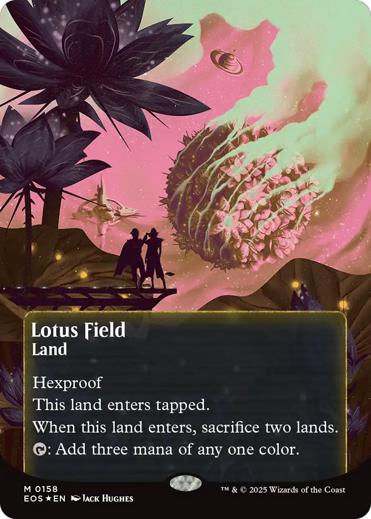 Lotus Field (0158) (Borderless) (Galaxy Foil) [Edge of Eternities: Stellar Sights] | Spectrum Games