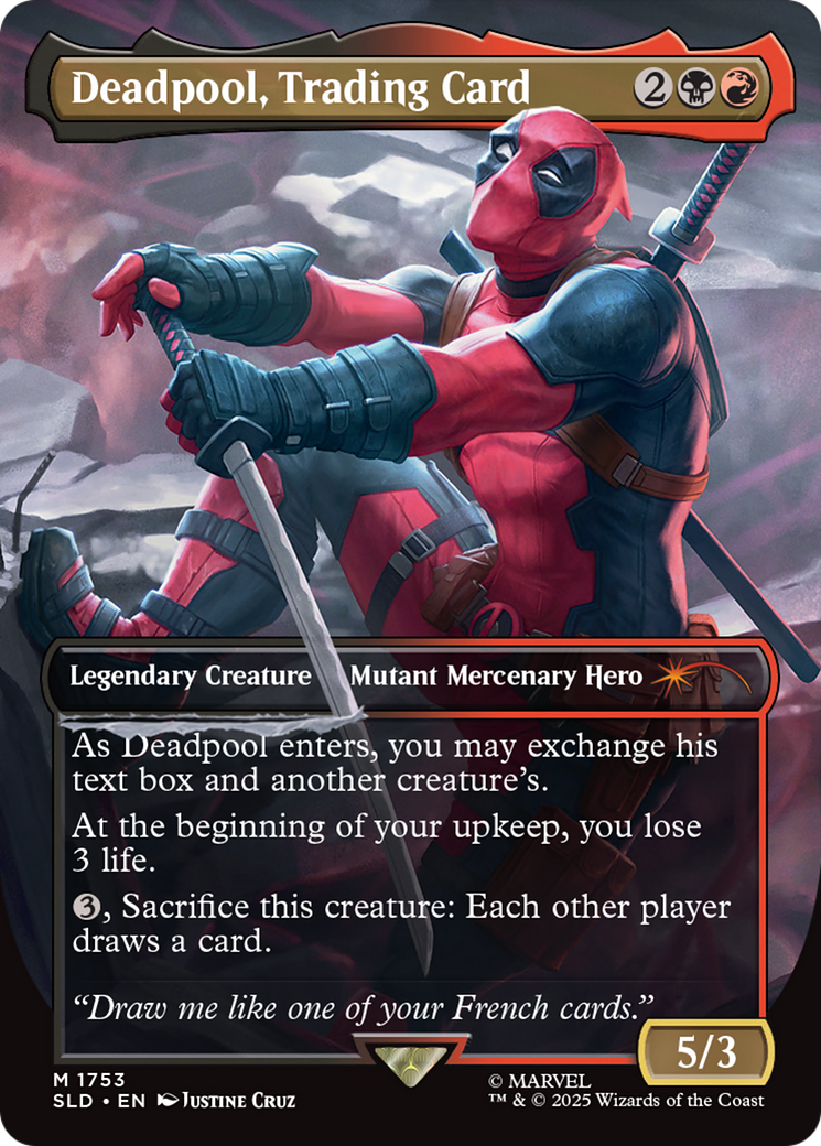 Deadpool, Trading Card (Rainbow Foil) [Secret Lair Drop Series] | Spectrum Games