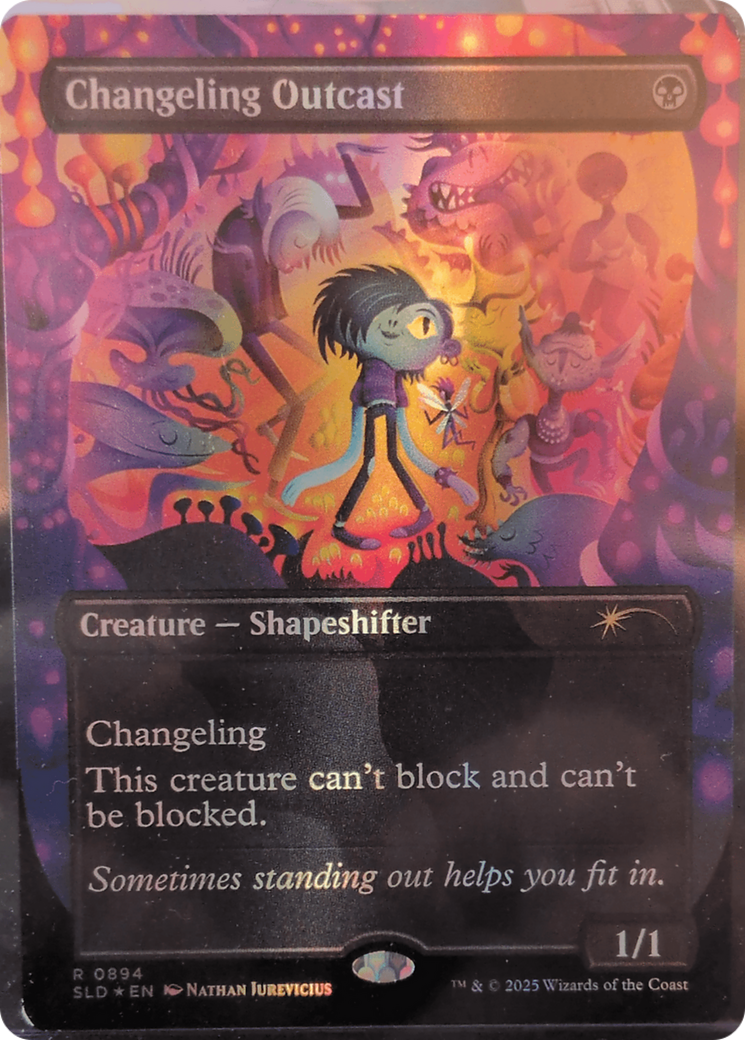 Changeling Outcast (Rainbow Foil) [Secret Lair Drop Series] | Spectrum Games