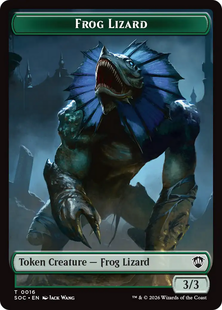 Boar // Frog Lizard Double-Sided Token [Secrets of Strixhaven Commander Tokens] | Spectrum Games