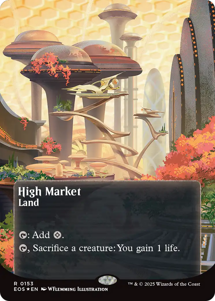 High Market (0153) (Borderless) (Galaxy Foil) [Edge of Eternities: Stellar Sights] | Spectrum Games
